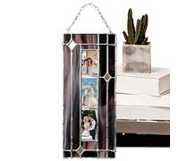 Small Decorative Photo Frame - Unbreakable Acrylic Tinted Style Decoration Miniature Photo Keepsake Hanging | Lightweight Holiday Tree Pendant for Family, Suitable for Car Mirror