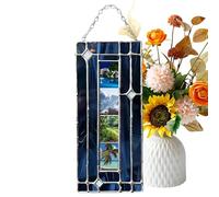 Small Decorative Photo Frame - Unbreakable Acrylic Tinted Style Decoration Miniature Photo Keepsake Hanging | Lightweight Holiday Tree Pendant for Family, Suitable for Car Mirror