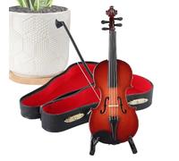 Small Decorative Violin Miniature Wooden Musical Instrument Figurine
