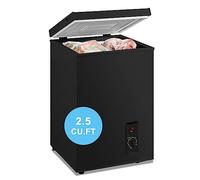 Small Deep Freezer 2.5 Cu.ft Mini Chest Freezer RV Portable Freezer 110-240V AC for Vehicle Truck Boat Travel Outdoor Apartment Garage Kitchen Dorm