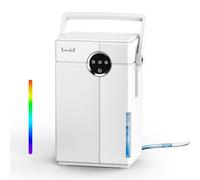 Small Dehumidifier for Bedroom, 3.5L Portable Dehumidifiers for Home Bathroom Wardrobe Basement, Mini Dehumidifier with Drain Hose & 7 Colorful Light, Quiet Operation, Auto Defrost, White