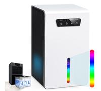 Small dehumidifier for Home, 3.2L Dehumidifie, Small Dehumidifier Quiet Dehumidifiers with 7-Color LED lights 8-16-24HTimer Sleep Mode Auto Shut Off Defrost Motor Dehumidifier for Bathroom Bedroom