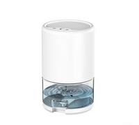 Small Dehumidifier with Colorful LED, Low Noise for Closet Kitchen Bathroom, Full Tank Auto Stop, Space Saver, White(White)