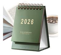 Small Desk Calendar 2025-2026 - Coated Paper Material, 12x7.6x6cm Double Metal Coil, Deep Semantic Daily Academic Planner, Secondary Material Standing flipe | organizer for Students & Teachers
