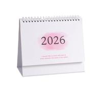 Small Desk Calendar 2025-2026, Standing Desk Calendar | Aesthetic Monthly Wire Binding For Home Apartment Office