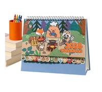 Small Desk Calendar - 2026 Capybara Illustration Desktop Planner,Cartoon Table Calendar,for Kids Boys Girls Home Apartment Office Desk Table School Classroom Bedroom