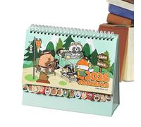 Small Desk Calendar,2026 Cartoon Capybara Agenda Organizer | Standing Desk Calendar For 12 Months,For Friends Family School Workplace Apartment Studio D