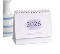 Small Desk Calendar 2026 - Standing 2025-2026 Desk Calendar,Wire Binding Aesthetic Academic Planner for Student Teacher Planning Business School Dorm Office Classroom