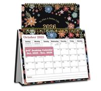 Small Desk Calendar 2026 - Standing 2026 Desk Calendar, Oct.2025 to Dec.2026, 8" x 6", Monthly Flip Desktop Calendar with To Do List, Your Personal Desk Planner with Pocket for Work Home Office