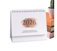 Small Desk Calendar 2026, Standing Table Calendar 2025-2026 Desk, Monthly Academic Thick Paper Planner for Business Office Dorm Classroom Home Family Christmas New Year