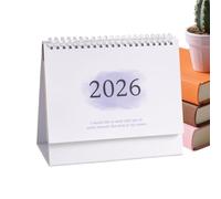 Small Desk Calendar 2026 - Standing Table Calendar 2025-2026 Desk,Wire Binding Aesthetic Academic Planner for Student Teacher Planning Business School Dorm Office Classroom