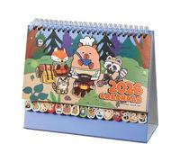 Small Desk Calendar, 2026 Time Schedule Organizer With Capybara Cartoon Standing Desk Calendar Twelve Months for Friends Family School Workplace Kitchen Apartment Ateli