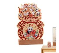 Small Desk Calendar, Desk Calendar 2025 Creative Calendar with Wooden Base Monthly Calendar Desktop Decoration Compact for Home Organization Planning