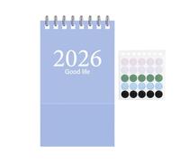 Small Desk Calendar - Jan 2026 Jul 2027 Planner | Standing Desktop Schedule Compact Mini Design With Stickers Durable Base | Calendar for Office Study Dorm