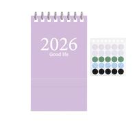 Small Desk Calendar | Jan. 2026 to Jul. 2027 Daily Planner | Standing Desktop Calendar | for Home Study Workstation Dorm Library Counter