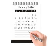 Small Desk Calendar,January 2026-June 2027 Schedule - Daily Calendar | for Family Friends Students Teachers Home Indoor School Office Desk