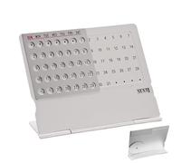 Small Desk Calendar | Wedding Daily Calendar, Small Perpetual Desk Calendar, Aluminum Alloy Thin Daily Calendar, Student Desk Accessories, Prof
