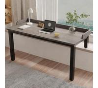 Small Desk Study Table Gaming Secretary for Home Office Window Side or Bedroom Compact Design (Gray 140x50x20cm/55x20x8in) Perfect for Limited Spaces