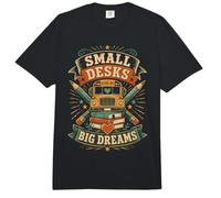 Small Desks Big Dreams Elementary Teacher Design Comfort Colors Adult Heavyweight T-Shirt