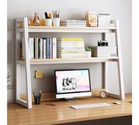 Small Desktop Bookshelf - Expandable Desktop Storage Organizer, Trapezoidal Desktop Bookshelf, Multipurpose Countertop Hutch Bookshelf, Adjustable Storage Display Shelf Organizer Rack ( Color : C , Si