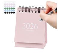 Small Desktop Calendar - Jan. 2026 to Jul. 2027 Daily Planner - Monthly Desk Planner,for Workplace Home Study Workstation Library Counter Meeting Room