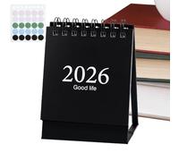Small Desktop Calendar - Jan. 2026 to Jul. 2027 Personal Planner | Standing Calendar - for Home Workplace Dorm Library Counter Meeting Room
