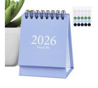 Small Desktop Calendar, Jan. 2026 to Jul. 2027 School Planner, Standing Desktop Calendar, for Home Study Workstation Dorm Library Counter