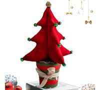 Small Desktop Christmas Tree | Small Soft Tree Ornament | Fabric Decorative Christmas Ornament | for Home Office Shelf Window Sill Family Friends Party