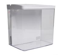 Small Desktop Fish Tank with LED Light and Filter System for Betta Fish, Compact Aquarium with Adjustable, Ecological Design for Home or Office (white)