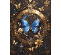 Small Diamond Art Butterfly 12x20 inch Diamond Painting Mandala Arts and Crafts for Adults, 2025 New DIY Full Drill Crystal Embroidery Cross Stitch Gem Painting by Numbers Canvas Craft Pictures z654-t