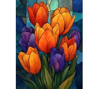 Small Diamond Art Northern Europe 28x35 inch Diamond Painting Tulip Arts and Crafts for Adults, 2025 Full Drill Crystal Embroidery Cross Stitch Gem Painting by Numbers Canvas Craft Pictures z84-t