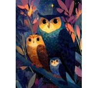 Small Diamond Art Owl 26x31 inch Diamond Painting Animal Arts and Crafts for Adults, 2025 Full Drill Crystal Embroidery Cross Stitch Gem Painting by Numbers Canvas Craft Pictures for Decor Gift z520-t