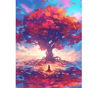 Small Diamond Art Sunset 26x31 inch Diamond Painting Tree Of Life Arts and Crafts for Adults,2025 New DIY Full Drill Crystal Embroidery Cross Stitch Gem Painting by Numbers Canvas Craft Pictures z48-t
