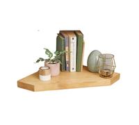 Small Diamond Corner Shelf Made From Solid Wood - Off The Grain Rustic Wooden Shelf 27Cm X 24Cm