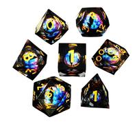 Small Dice Game for Role Playing Games,Board Game 7X Polyhedral Dice - Multifunctional Small Polyhedral Dice Kit for Home Desk Table, Reu