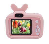 Small Digital Camera, 1080P Six Filter Effects Small Digital Music Camera Front Rear Dual Cameras for Travel (Pink)
