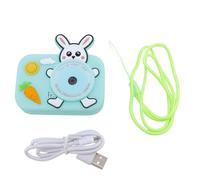 Small Digital Camera Portable Digital Camera 1080P HD Dual Camera 2.0 Inch Anti Blue Light Screen with Autofocus Time Lapse Photography Music Games Silicone Protective Case for (Green)