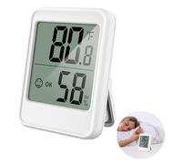Small Digital Hygrometer Indoor Thermometer with Recording and Climate Indicator,Ambient Thermometer Temperature Monitor and Humidity Meter for Home Office Room Comfort Reptile Monitor Temperature