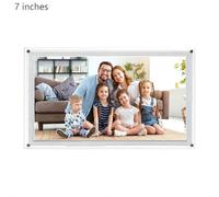 Small Digital Picture Frame, Electronic Photo Frame with Wi Fi Touch Screen, High Definition Ips Display for Cloud Album Sharing, Automatic Rotation and Sleep Mode, Slim Acrylic Design. (7‘’)