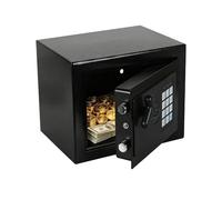 Small Digital Safe Box, Steel Electronic Security Safe for Money Cash Black