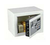 Small Digital Safe Box, Steel Electronic Security Safe for Money Cash White