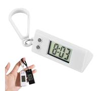 Small Digital Travel Alarm Clock,Battery Powered Portable LED Clock with Hook,Non-Ticking Mini Bedside Clock for Home & Travel,Digital Alarm Clocks Bedside,Alarm Clock Battery Powered,Mini Clock,White