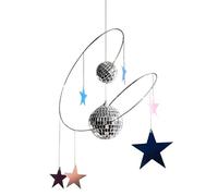 Small Disco Balls Hangable - Hangable Window Suncatcher with Disco Ball and Reflective Stars | Sun Catcher Spinner Spiral for Sunlight Reflection Garden Home Birthday Wedding Window Wall