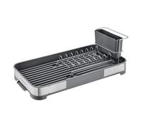 Small Dish Drying Rack, Silver + Grey