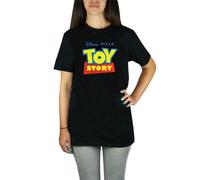 Vanilla Underground Disney Womens Black Logo Boyfriend Fit Short Sleeved T-Shirt (Small)