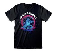 Lilo & Stitch Not Ordinary Men T-Shirt Black S, 100% Cotton, Regular