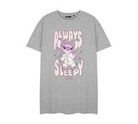 Disney Women's Short Sleeve Nightdress Lilo & Stitch Always Sleepy Angel Graphic Grey Small