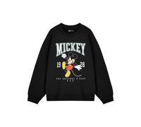 Disney Mickey Mouse Womens Black Sweatshirt | Original 1928 Graphic Crew Neck Long Sleeve | Casual Cartoon Apparel | Everyday Wear | USA Theme Iconic Design