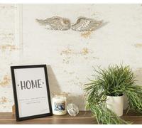 Small Distressed Silver Angel Wings Ornament