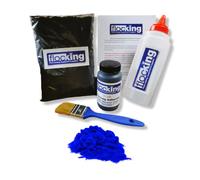 Small DIY Flocking Kit - Flocked Dashboard - Project - Nylon Flock - Durable Finish - (Electric Blue)